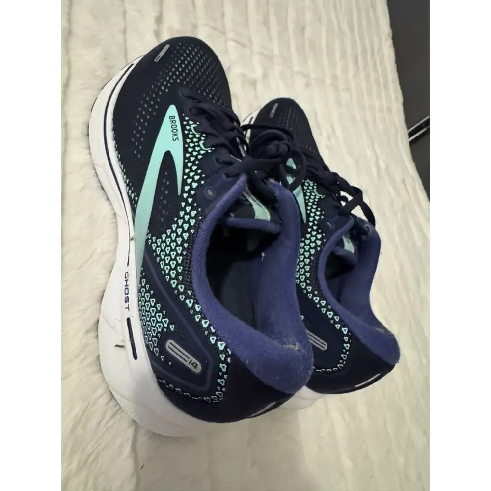 Brooks Ghost 14 Women's Running Shoes Navy Teal Size 8 D Wide